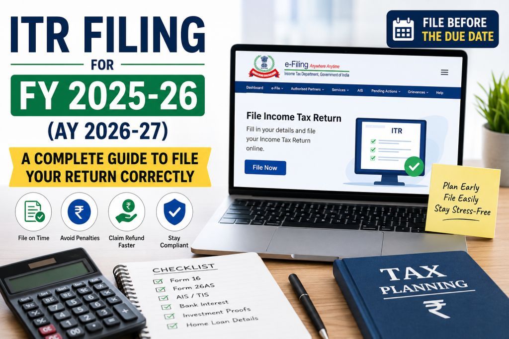ITR Filing for FY 2025-26 (AY 2026-27): A Complete Guide to Filing Your Return Correctly